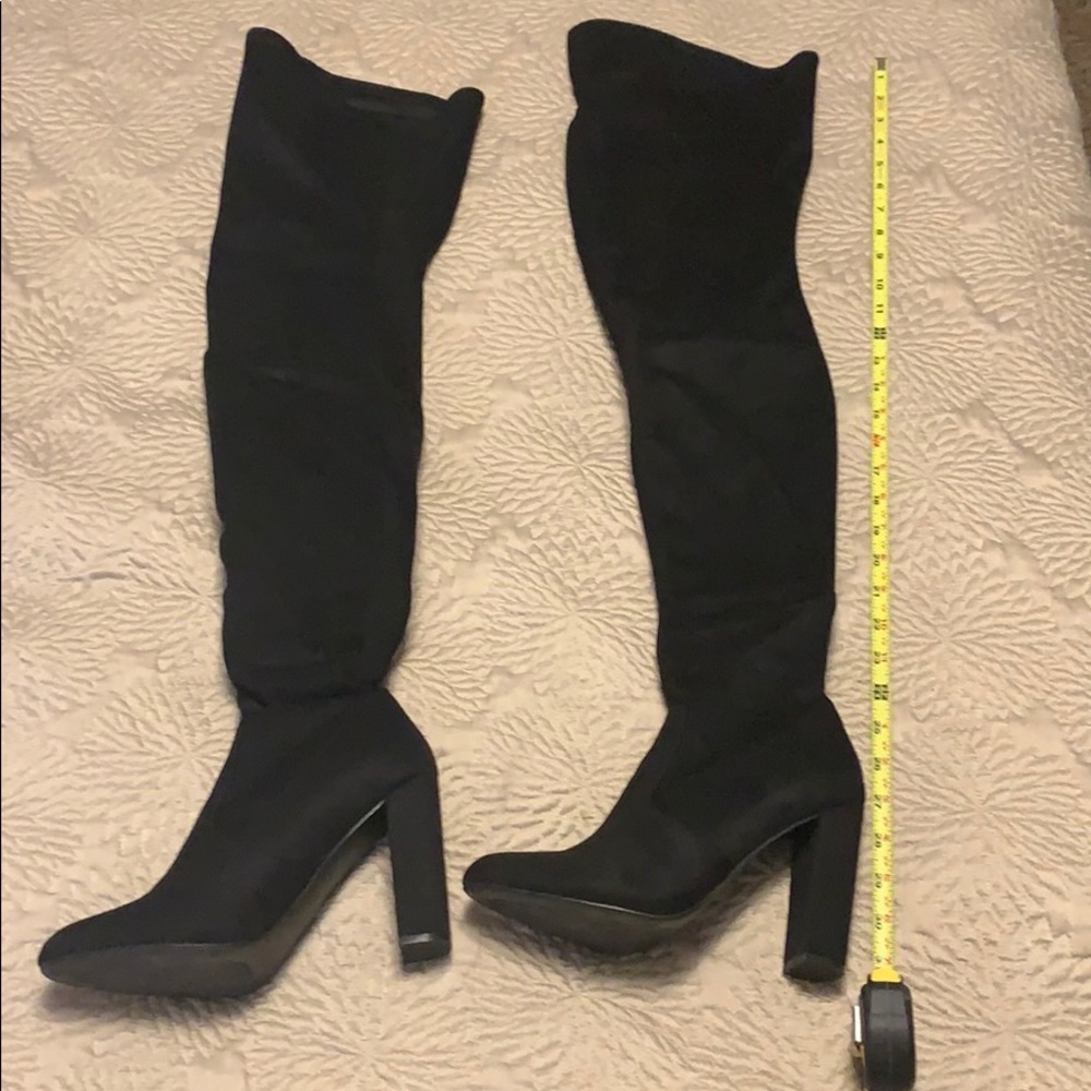 Ultra thigh high black boots